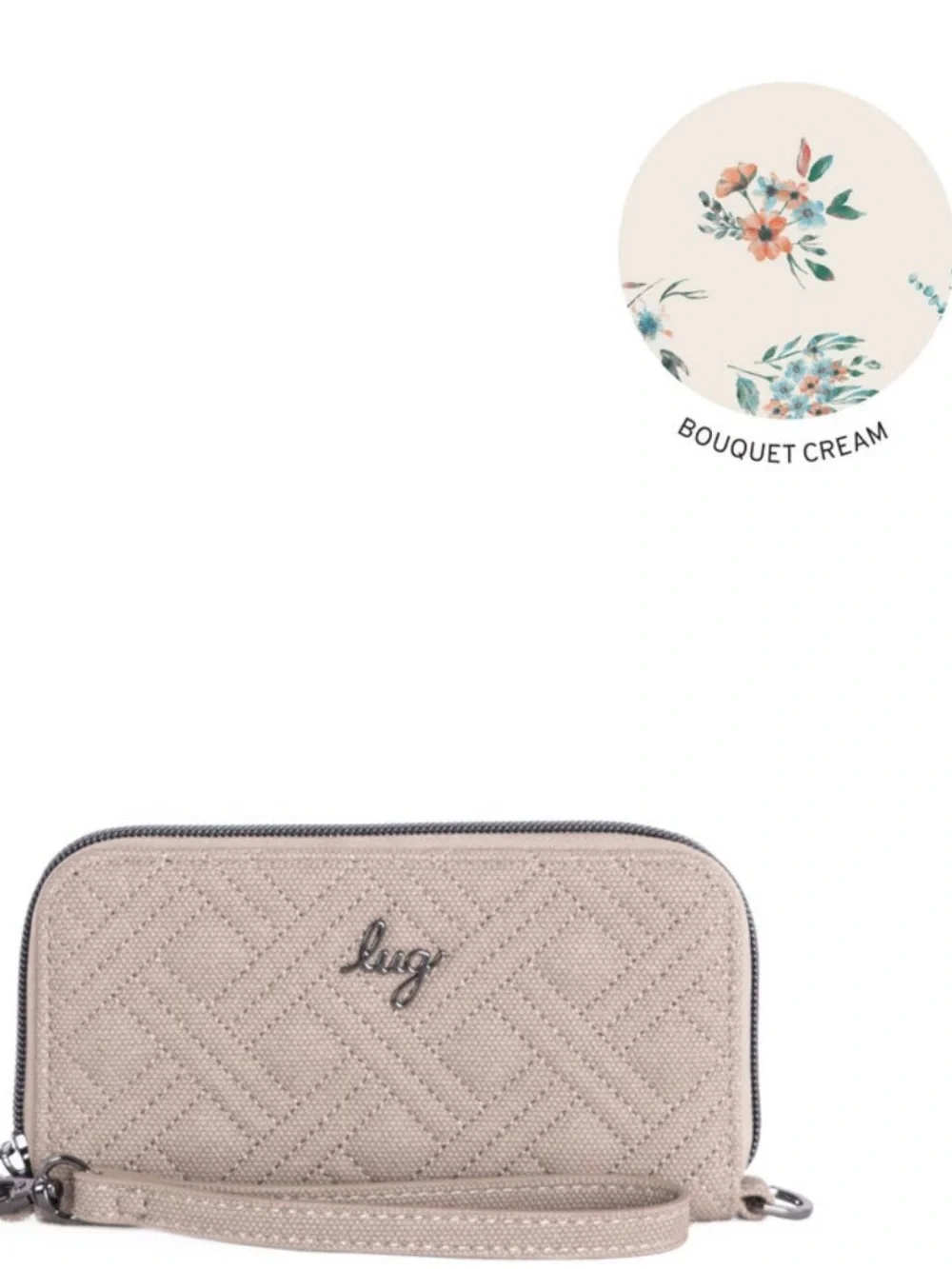 Lug Whirly Matte Luxe VL RFID Wristlet Wallet Sand